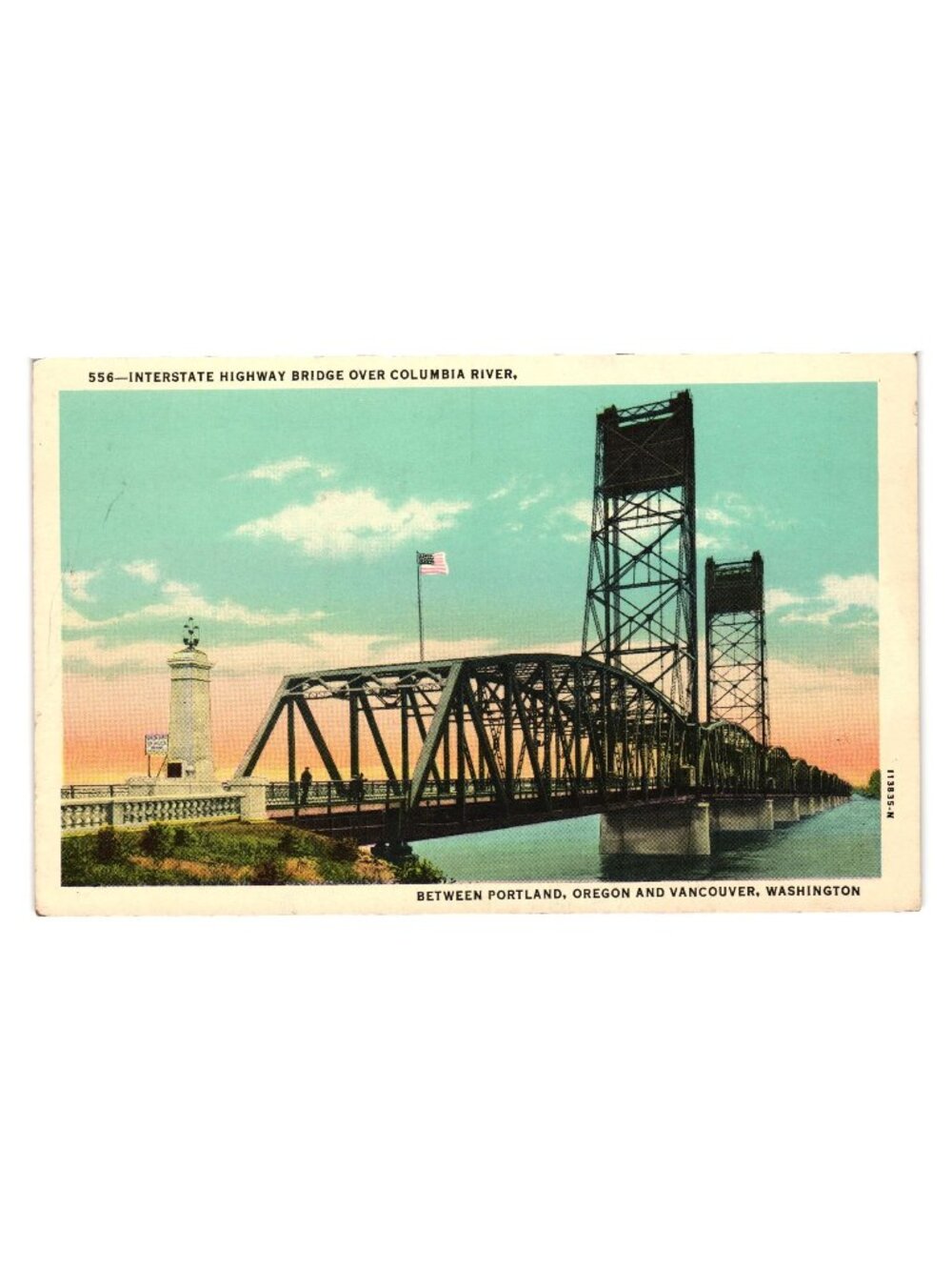 Interstate Highway Bridge Columbia River Postcard Portland OR Vancouver WA Andre